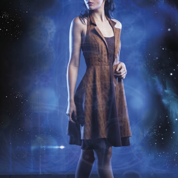 Dr. Who Regeneration Brown Halter Style Dress Hot Topic NWT Cosplay Costumes - Picture 6 of 16